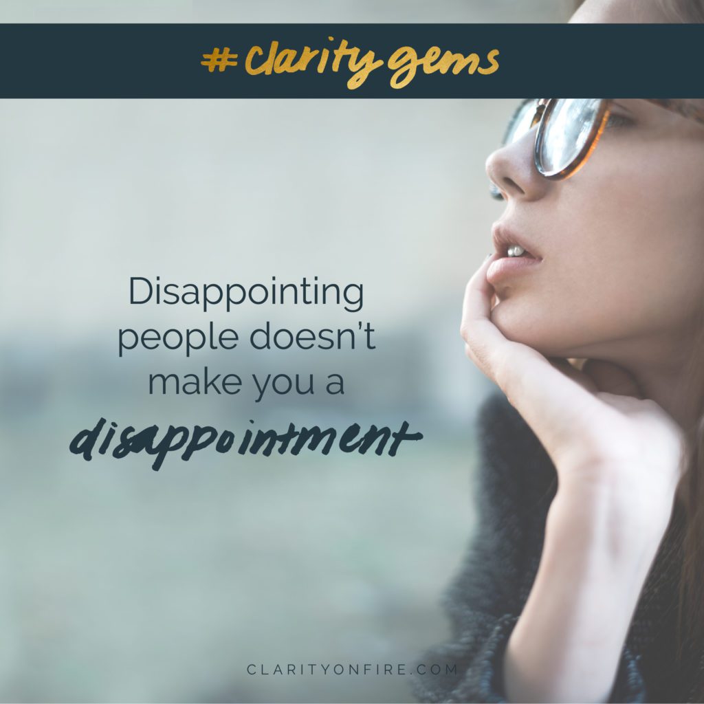 disappointing people