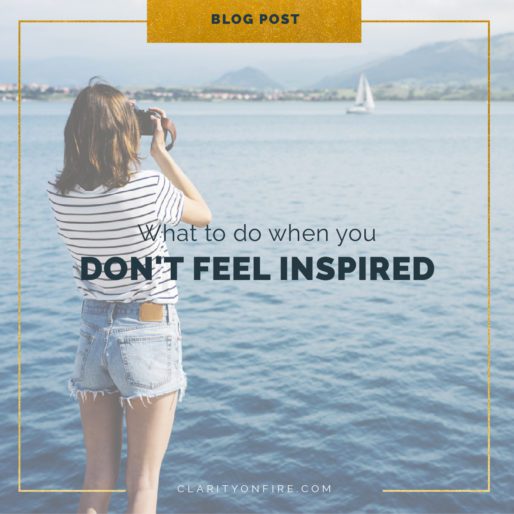 What to do when you don’t feel inspired