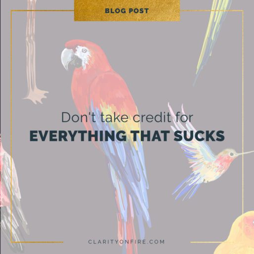 Don’t take credit for everything that sucks