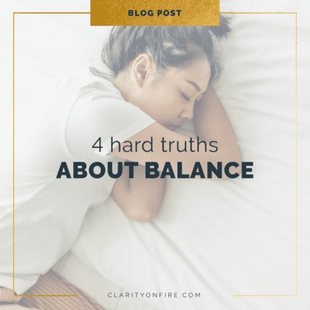 4 Hard truths about balance
