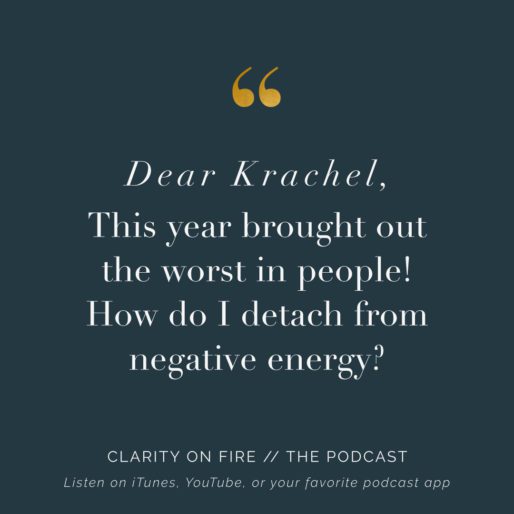 Dear Krachel: How do I detach from negative people?