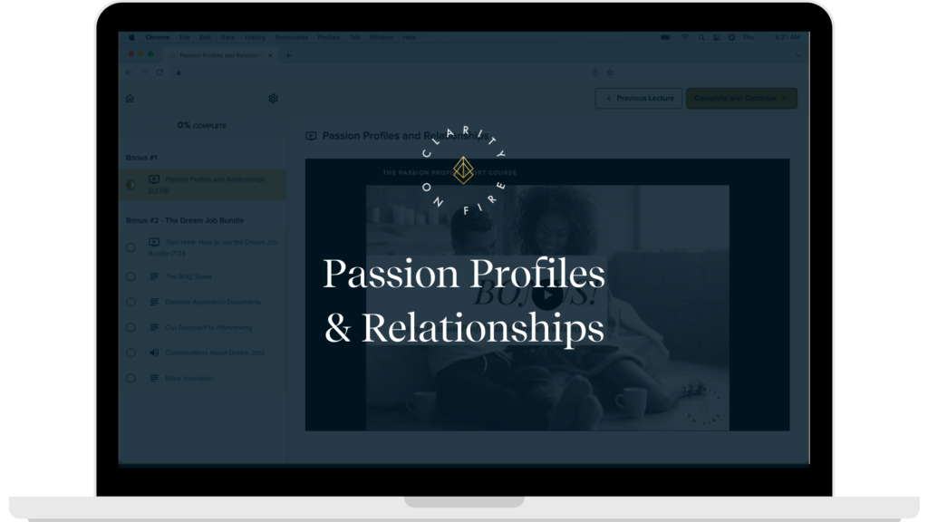 Passion Profile Short Course Bonus - Passion Profiles and Relationships