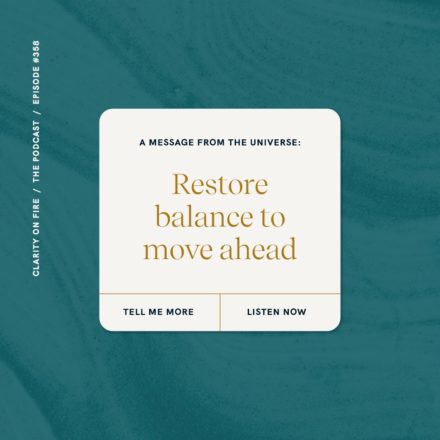 Message from the Universe: Restore balance to move ahead